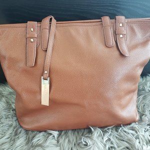 KGB Black Label Brown Leather Tote